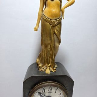 Orologio Kienzle Con scultura Déco in Metallo Dora