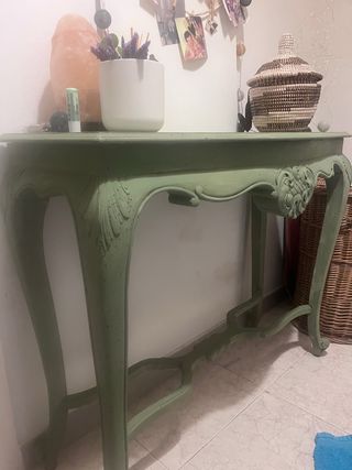 Mesa consola retro verde