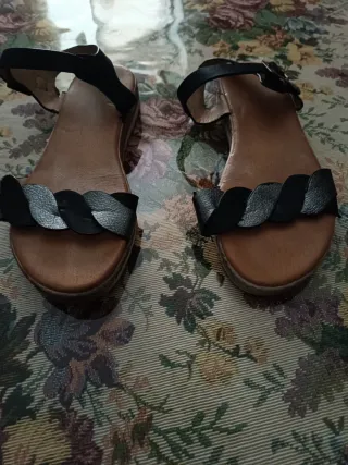 Sandali donna neri e argento