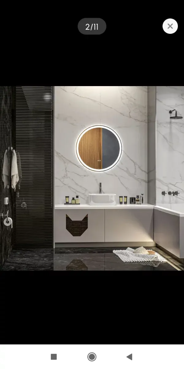 Espejo Redondo 60cm con Luz LED