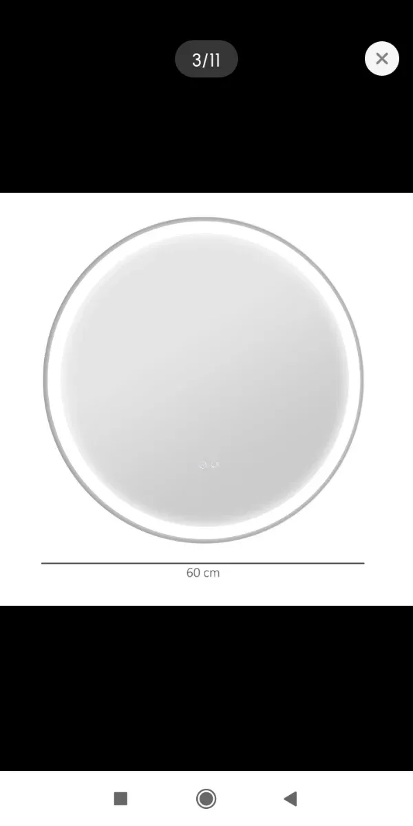 Espejo Redondo 60cm con Luz LED