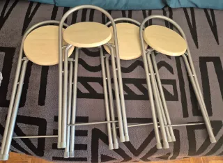 Silla plegable madera y metal