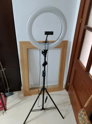 Aro de luz LED blanco y colores