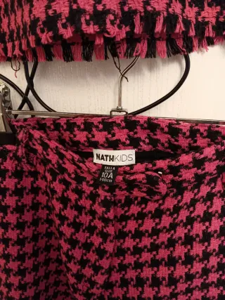 Pantalón corto NATHKIDS rosa y negro