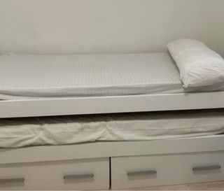 Cama nido blanca con 2 cajones