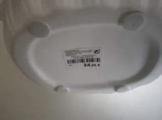 Jarrón Cerámica Blanco Forma Concha