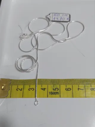 Cadena de Plata de Ley de 60cm