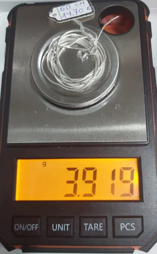 Cadena de Plata de Ley de 60cm