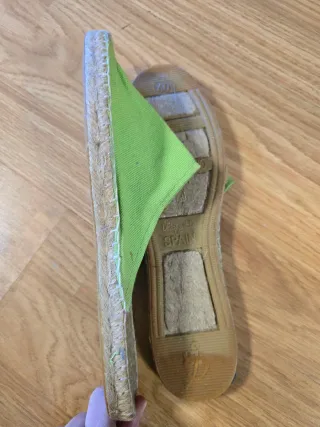 Alpargatas verdes talla 40
