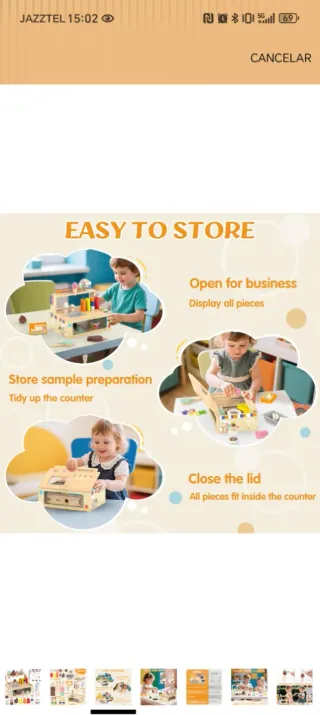 Juego Mesa Helados Madera Niños