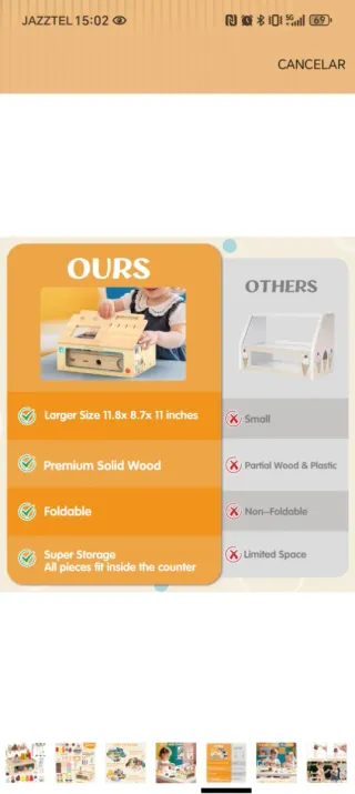 Juego Mesa Helados Madera Niños