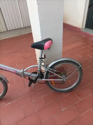Bicicleta Plegable Boomerang Plata