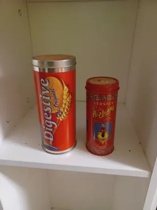 2 Cajas Metálicas Decorativas