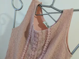 Top Tintoretto sin mangas encaje rosa