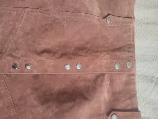 Falda Mango Piel Marrón