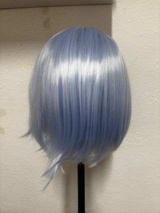 Peluca azul corta + 2 ponytails 110 cm / 43,31"