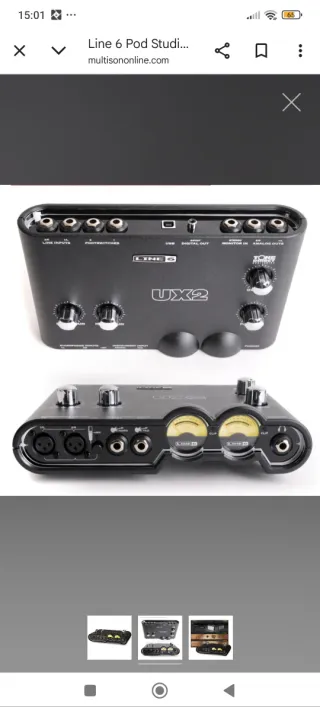 Line 6 Pod XT UX2 Interfaz Audio