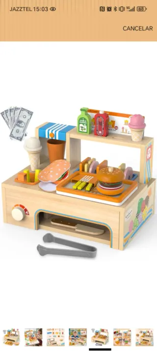 Juego Cocina Madera Montessori WOODMAM