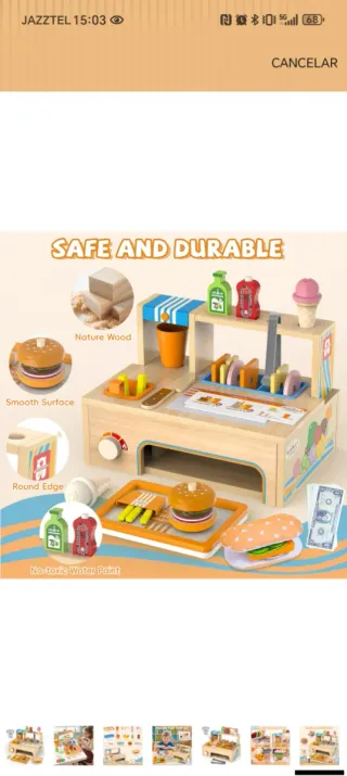 Juego Cocina Madera Montessori WOODMAM