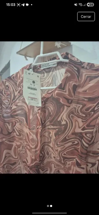 Camisa Bershka Transparente M