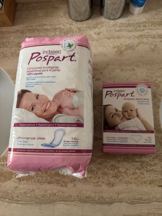 Compresas y braguitas postparto Indasec