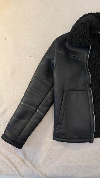 Chaqueta Aviador Zara Borreguito Negra