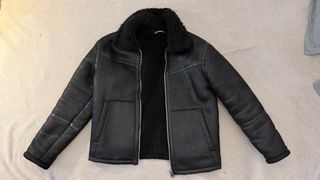 Chaqueta Aviador Zara Borreguito Negra