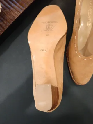 Zapatos de ante beige