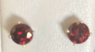 Pendientes Plata de Ley Rojo