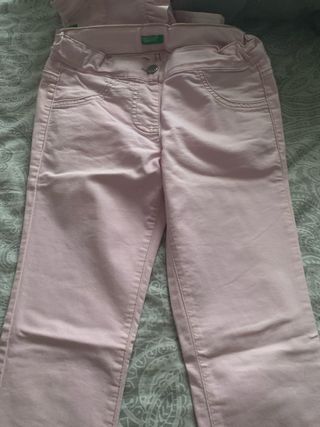 Conjunto vaquero rosa Benetton 11 años