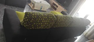 Sofá 3 plazas + chaiselongue tela