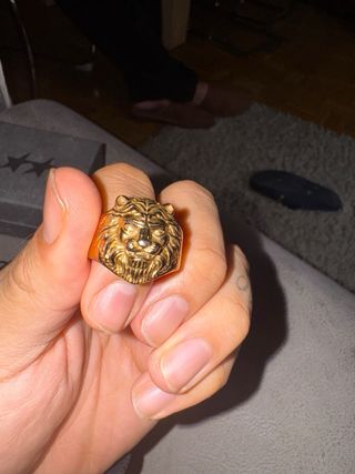 Anillo Guess Negro y Plateado