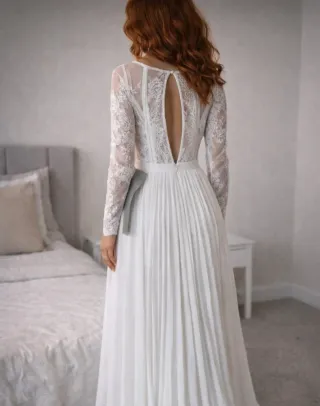 Vestido Novia ASOS Iris Boho Encaje
