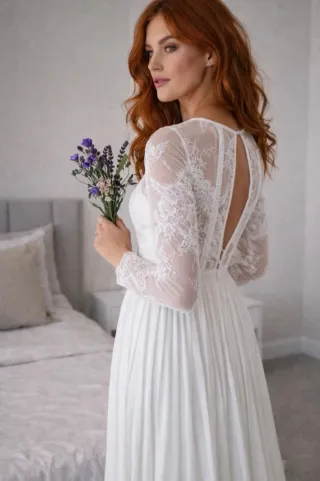 Vestido Novia ASOS Iris Boho Encaje