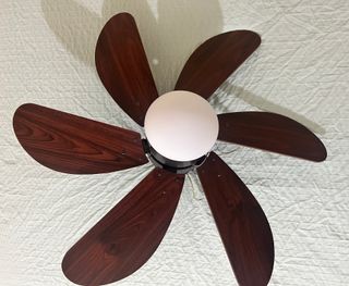 Ventilador de techo con luz integrada.