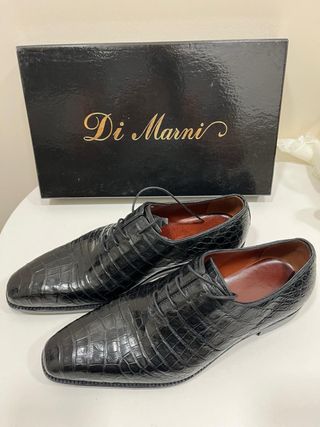 Zapatos Di Marni Cocodrilo Negro