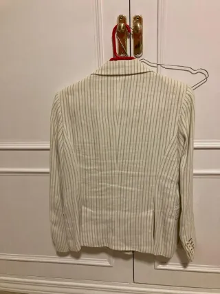 Traje de chaqueta y pantalón rayas mujer