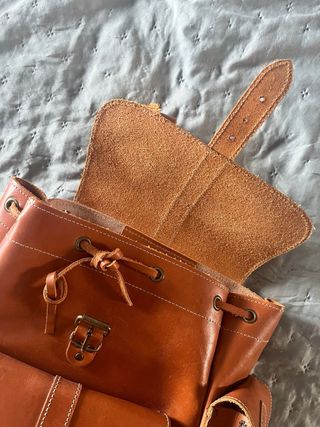 Mochila Grafea Cuero Marrón Nueva