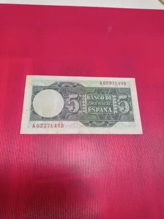 Billete 5 Pesetas Banco de España 1931 Serie A