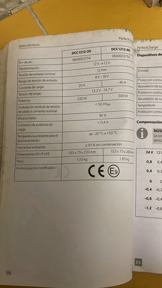 Dometic DCC1212-40A Cargador y Convertidor