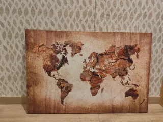 Cuadro Mapa Mundi Decorativo