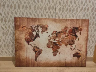 Cuadro Mapa Mundi Decorativo