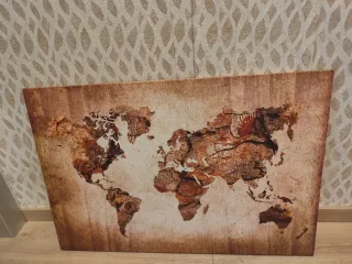 Cuadro Mapa Mundi Decorativo