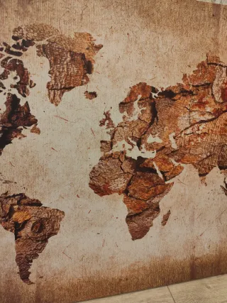 Cuadro Mapa Mundi Decorativo