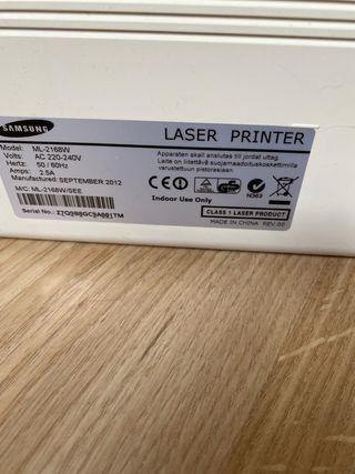 Stampante laser Samsung ML2168W Bianca