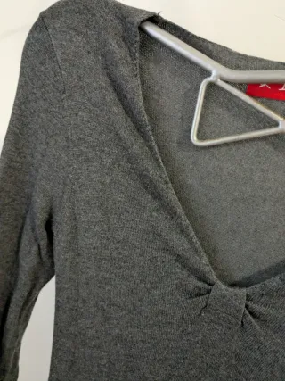 Vestido punto gris Derhy Talla 34/36