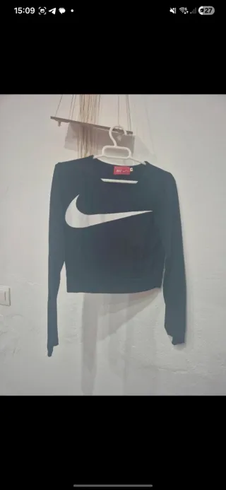 Camiseta Nike deportiva manga larga negra S