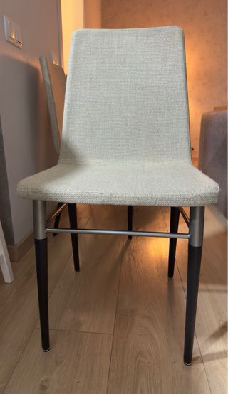 4 Sillas Comedor Tela Beige