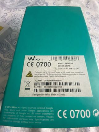 Teléfono móvil Rainbow Blanco/Negro