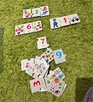 Puzzles de madera con números y dibujos